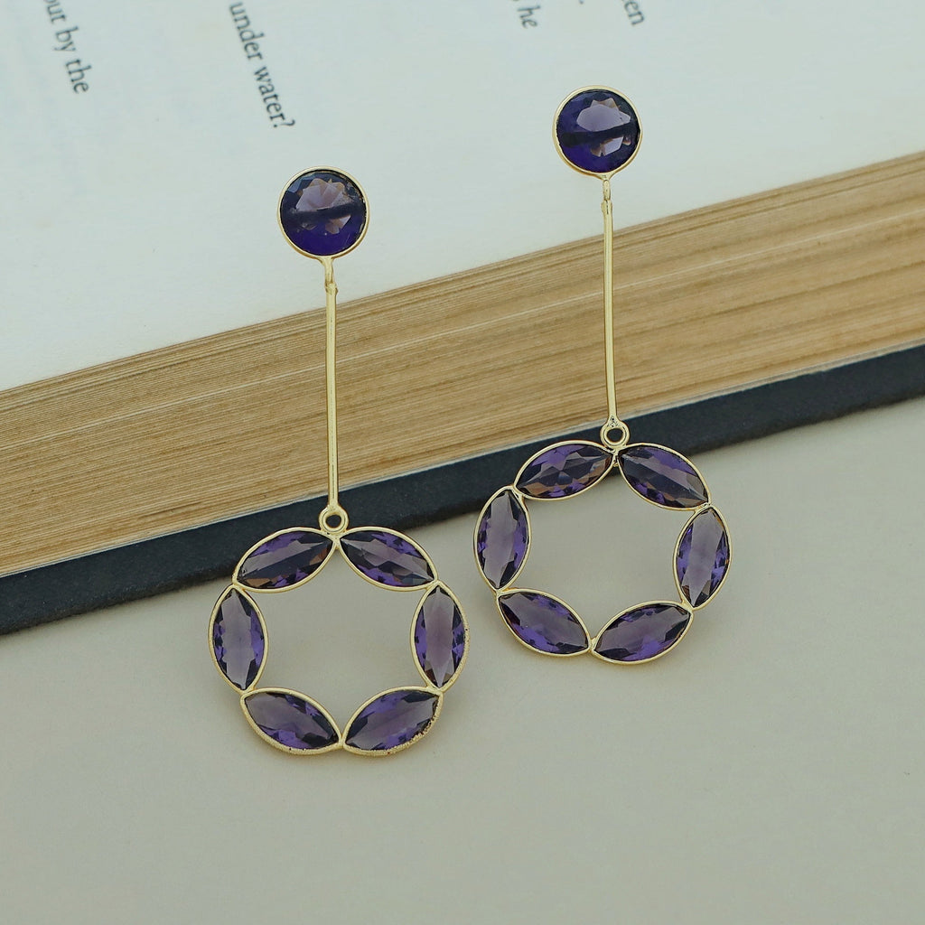 Glossy Circle Stick Earring
